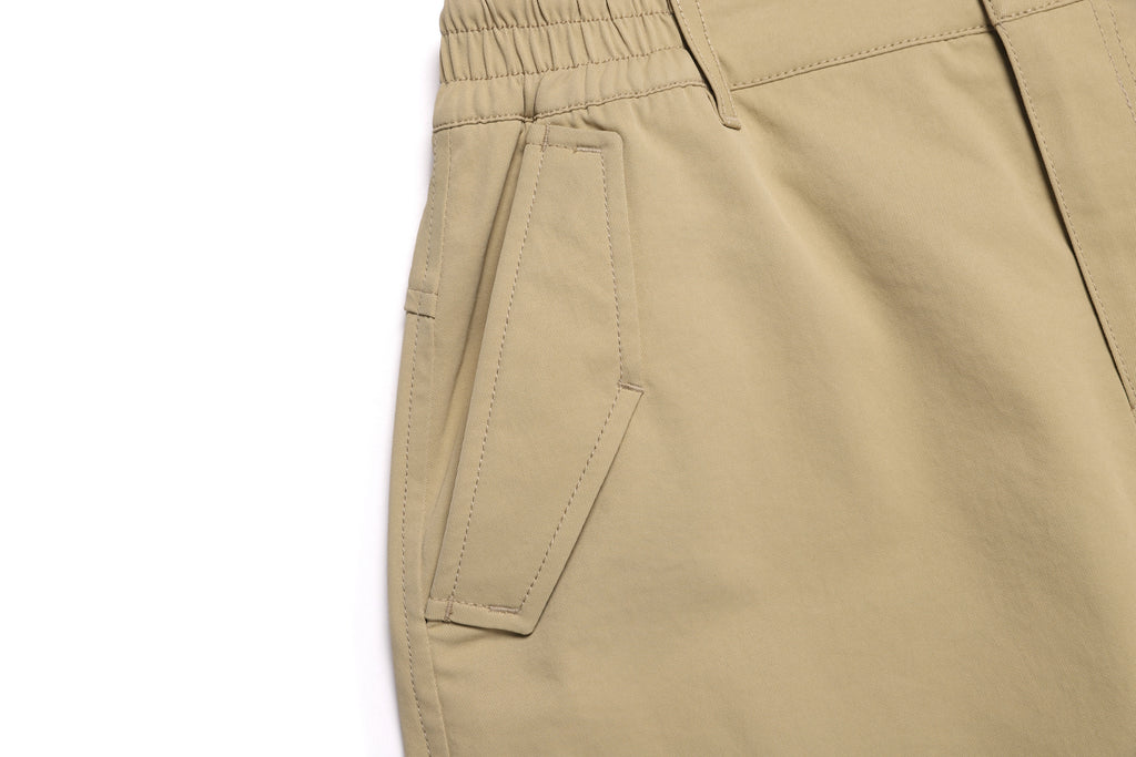 Women'S Waist Banded Long Skirt- Sand Beige