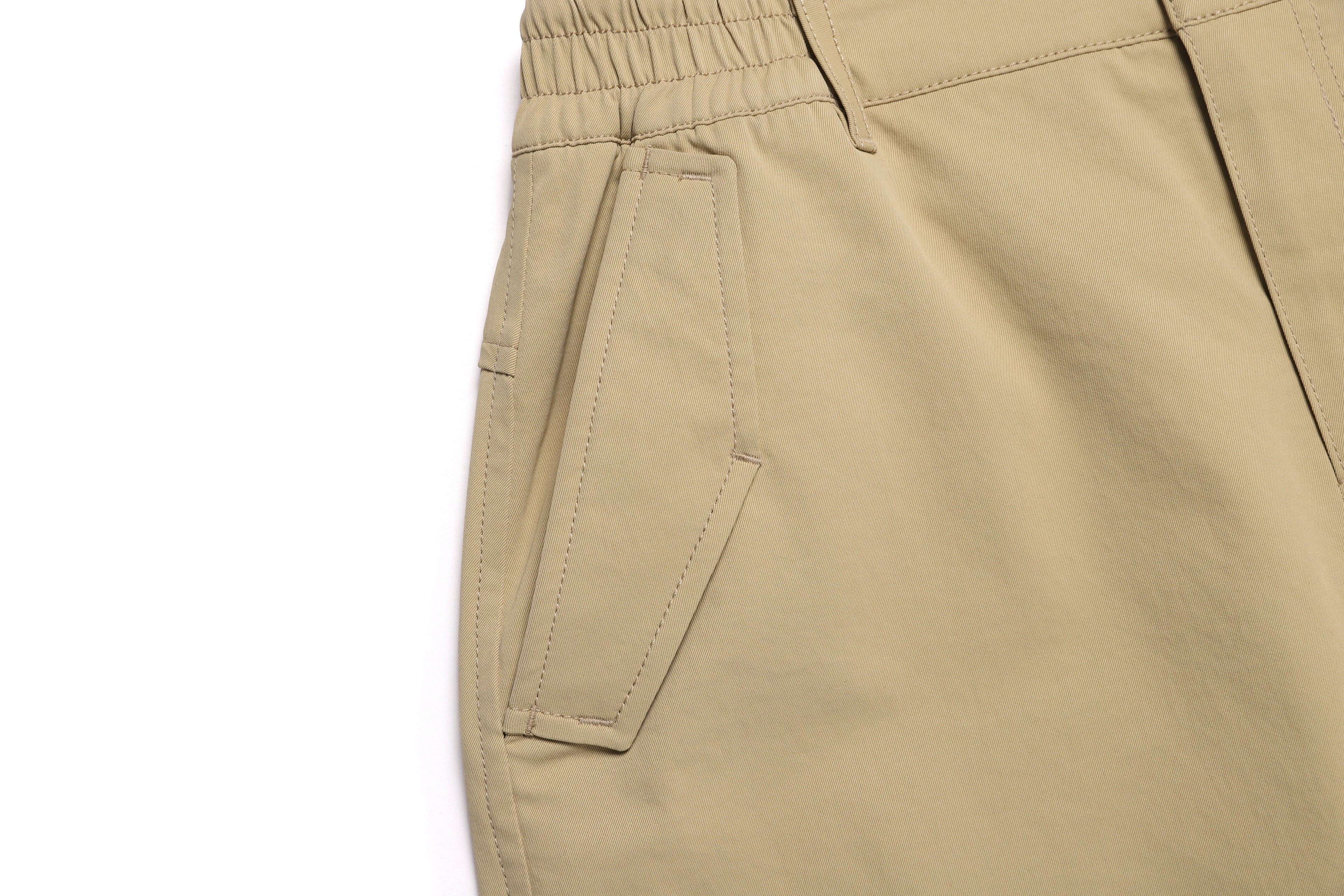 Women'S Waist Banded Long Skirt- Sand Beige