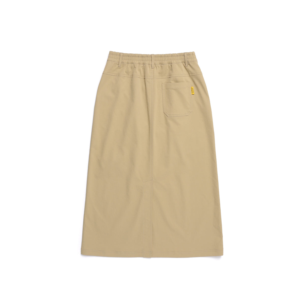 Women'S Waist Banded Long Skirt- Sand Beige