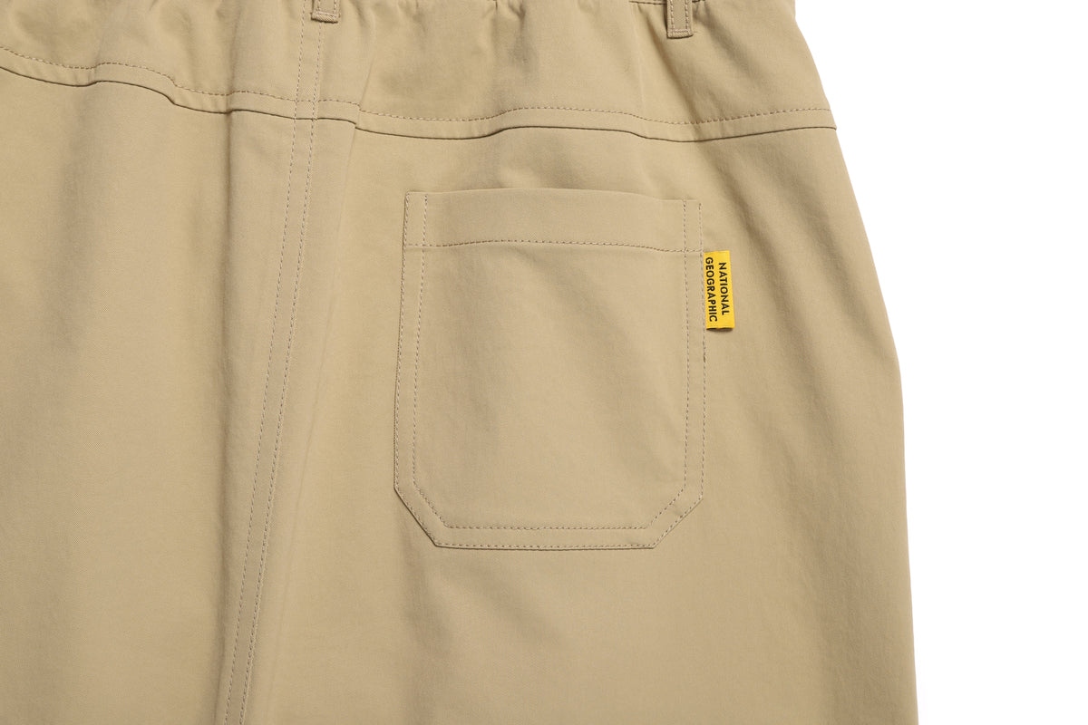 Women'S Waist Banded Long Skirt- Sand Beige