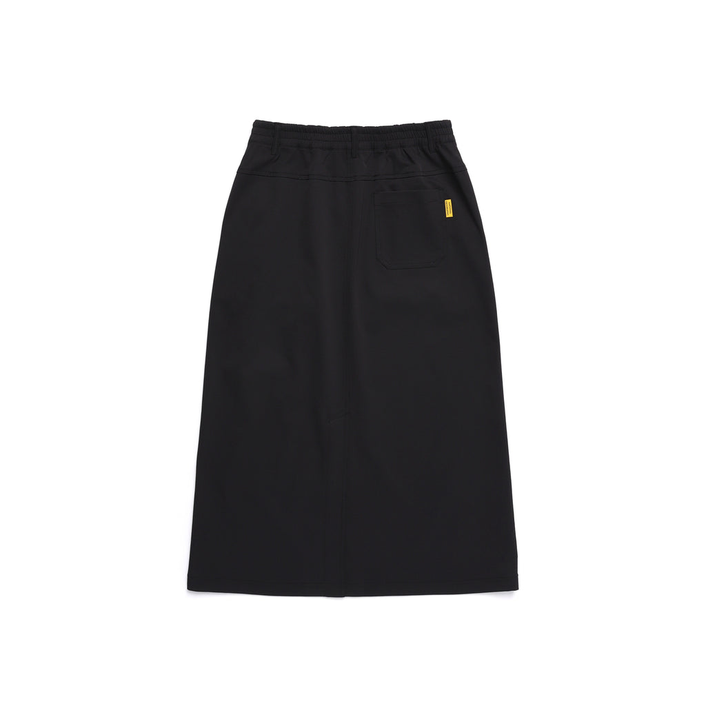 Women'S Waist Banded Long Skirt- Sand Beige