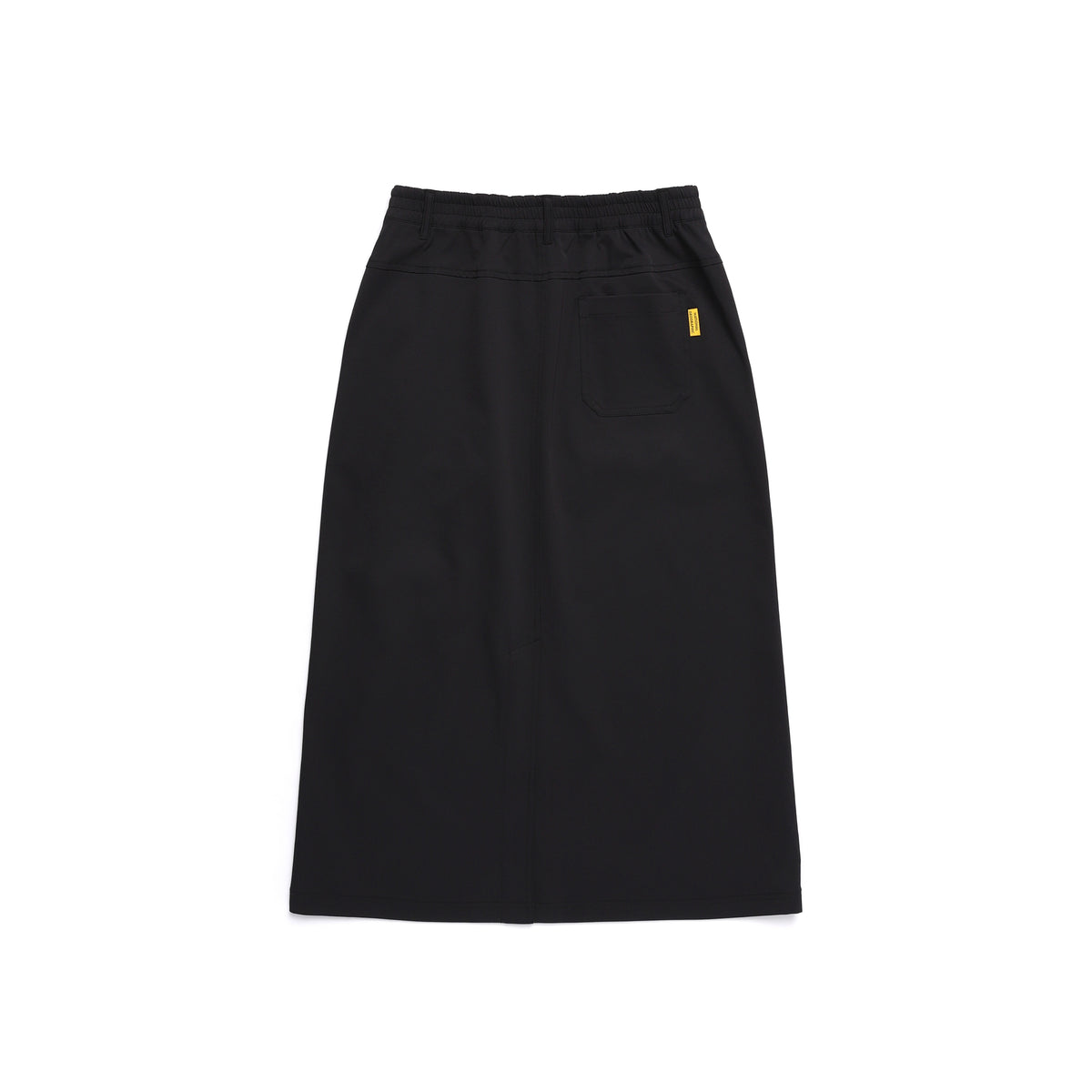 Women'S Waist Banded Long Skirt- Carbon Black