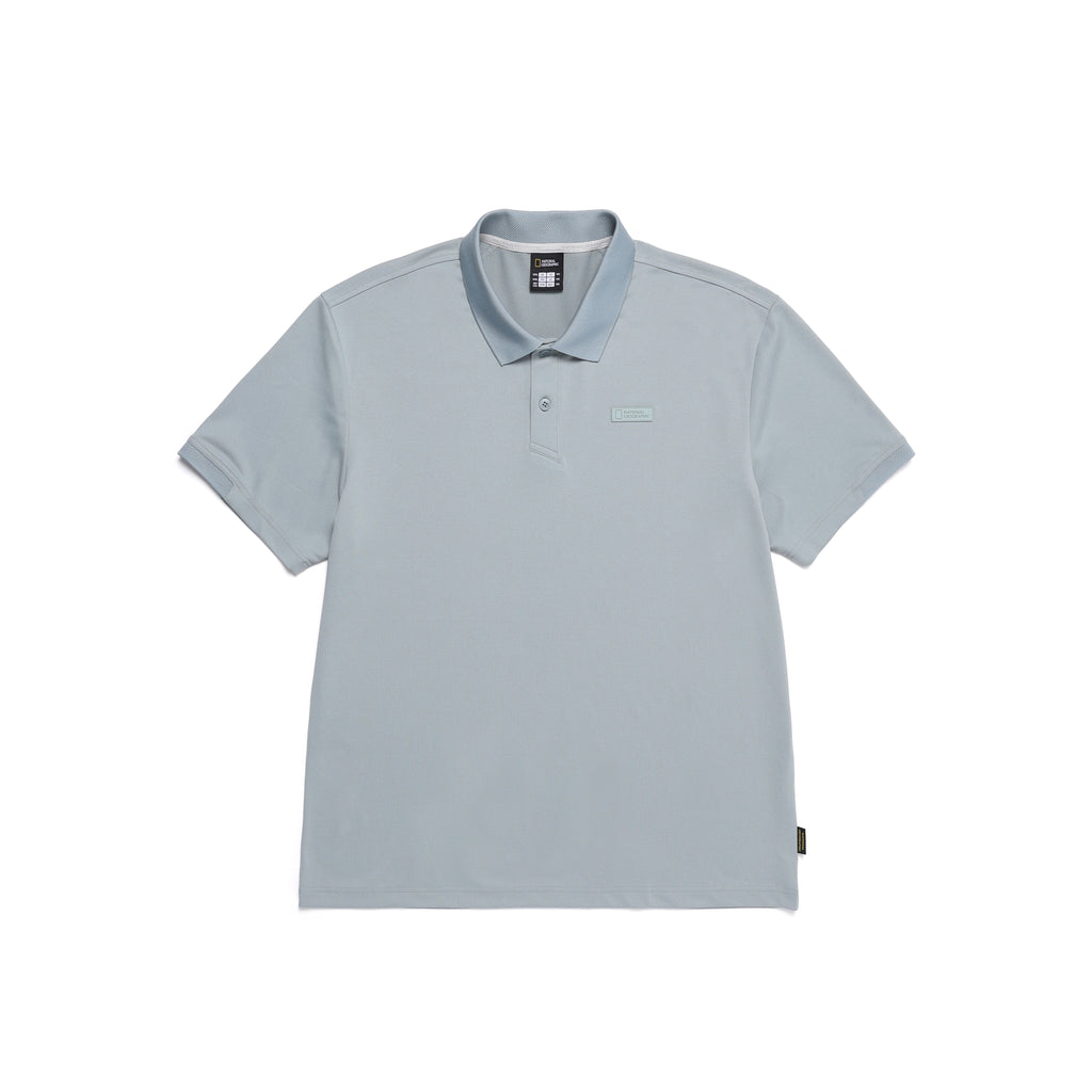 Wellaka Cooling Basic Fit Pique Collar T-Shirt- G/Mint