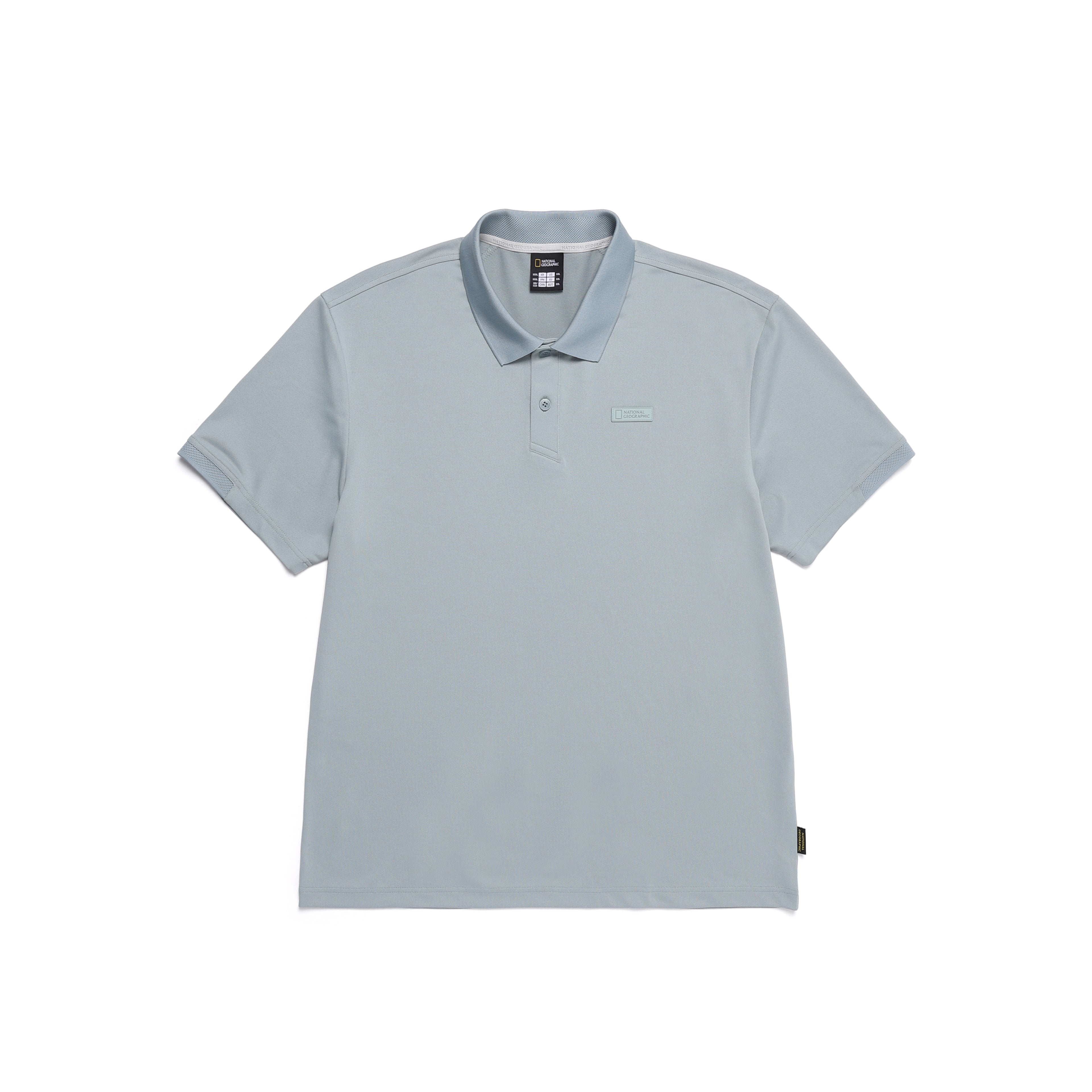 Wellaka Cooling Basic Fit Pique Collar T-Shirt- G/Mint