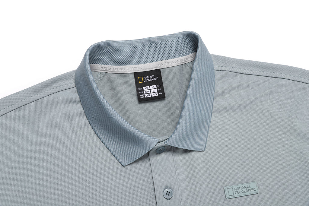 Wellaka Cooling Basic Fit Pique Collar T-Shirt- G/Mint