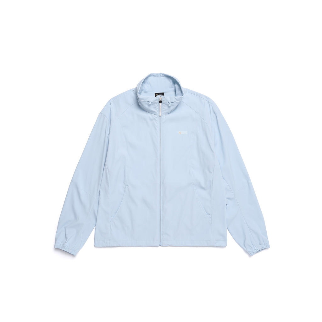 Women'S Frozen Cube Standneck Windbreaker- L/ Blue