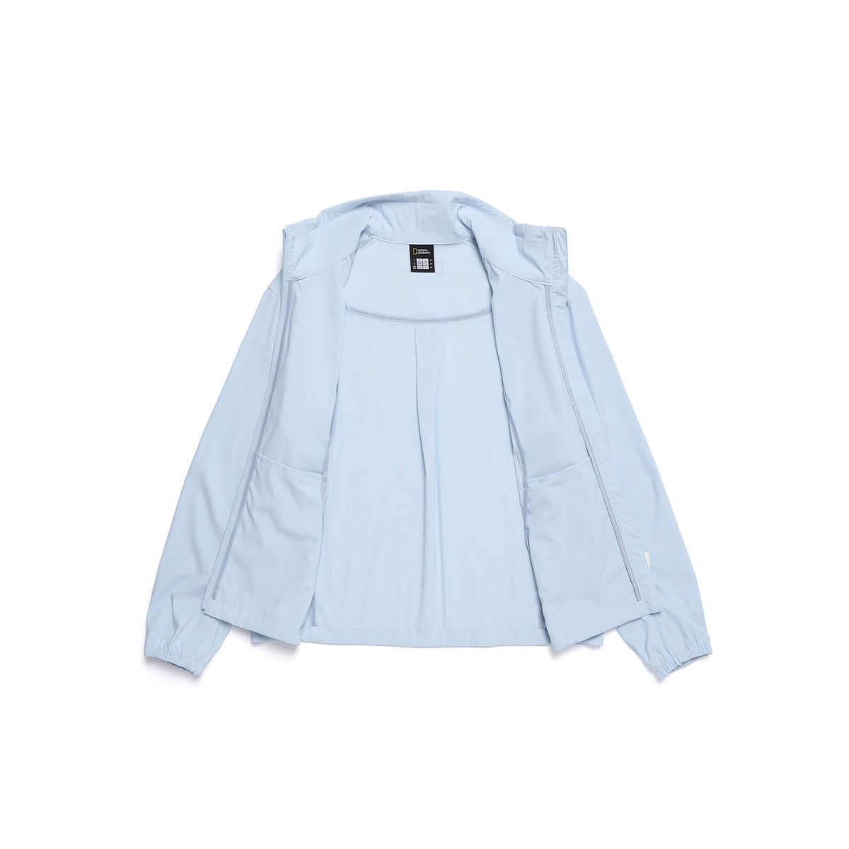 Women'S Frozen Cube Standneck Windbreaker- L/ Blue
