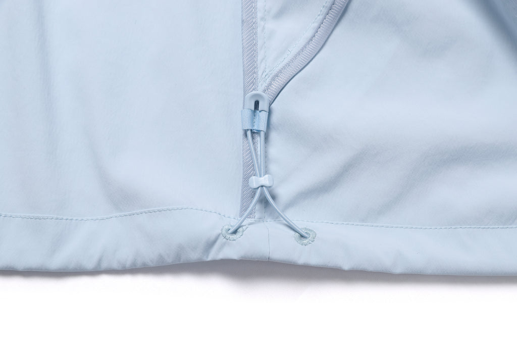Women'S Frozen Cube Standneck Windbreaker- L/ Blue