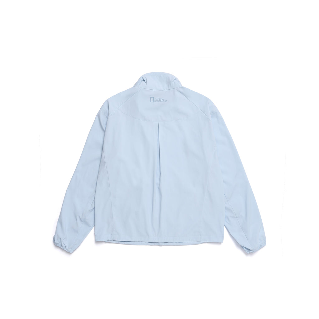 Women'S Frozen Cube Standneck Windbreaker- L/ Blue