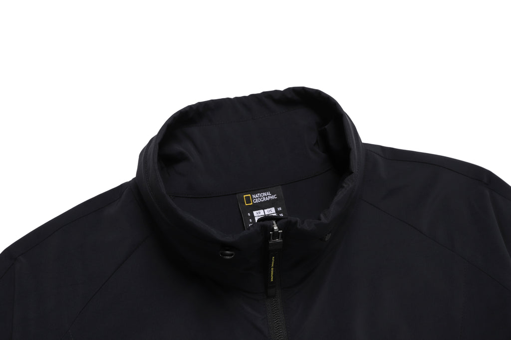 Women'S Frozen Cube Standneck Windbreaker- Carbon Black
