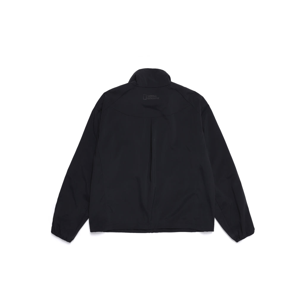 Women'S Frozen Cube Standneck Windbreaker- Carbon Black