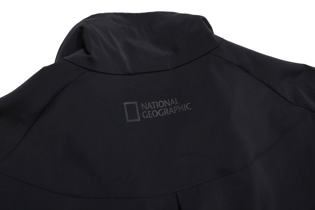 Women'S Frozen Cube Standneck Windbreaker- Carbon Black