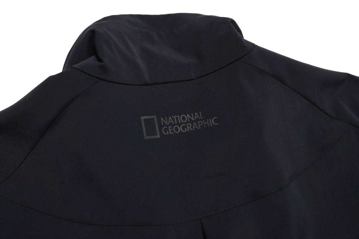 Women'S Frozen Cube Standneck Windbreaker- Carbon Black