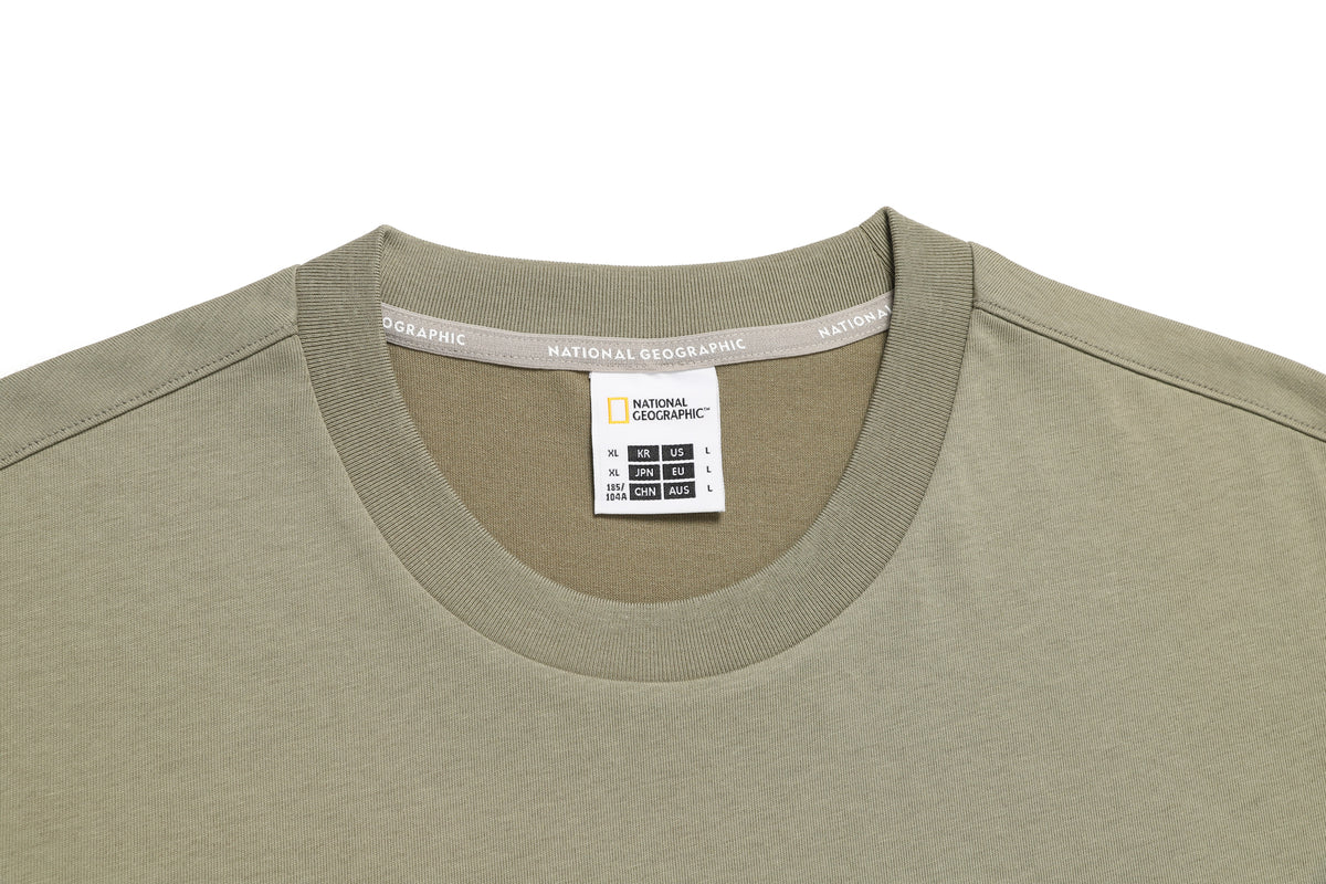 Unisex Camping Graphic T-Shirt- Lichen Khaki