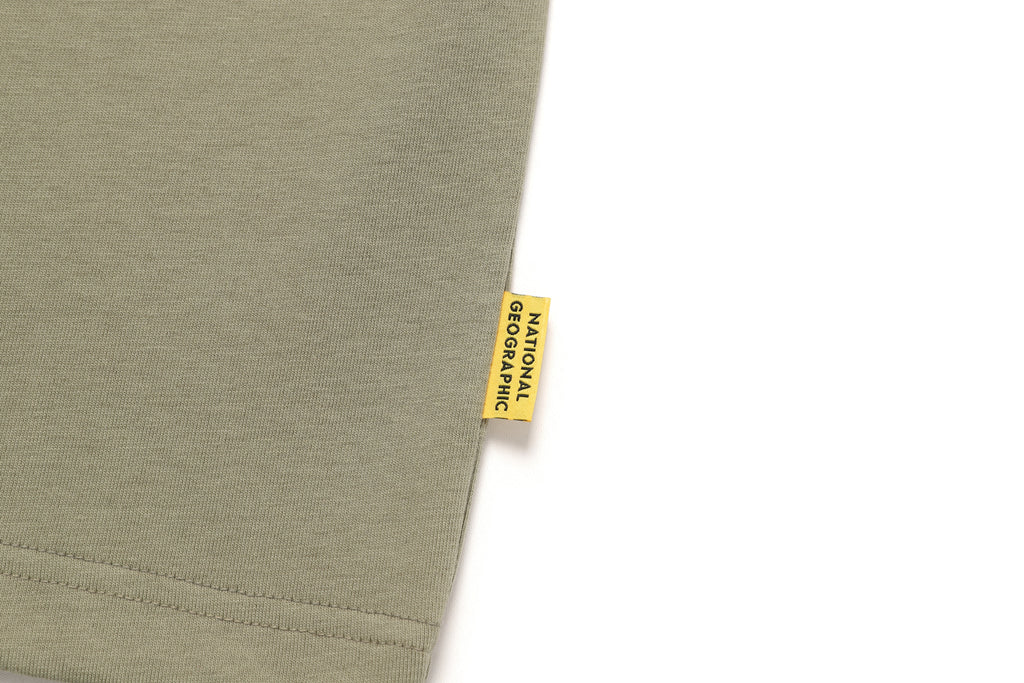 Unisex Camping Graphic T-Shirt- Lichen Khaki