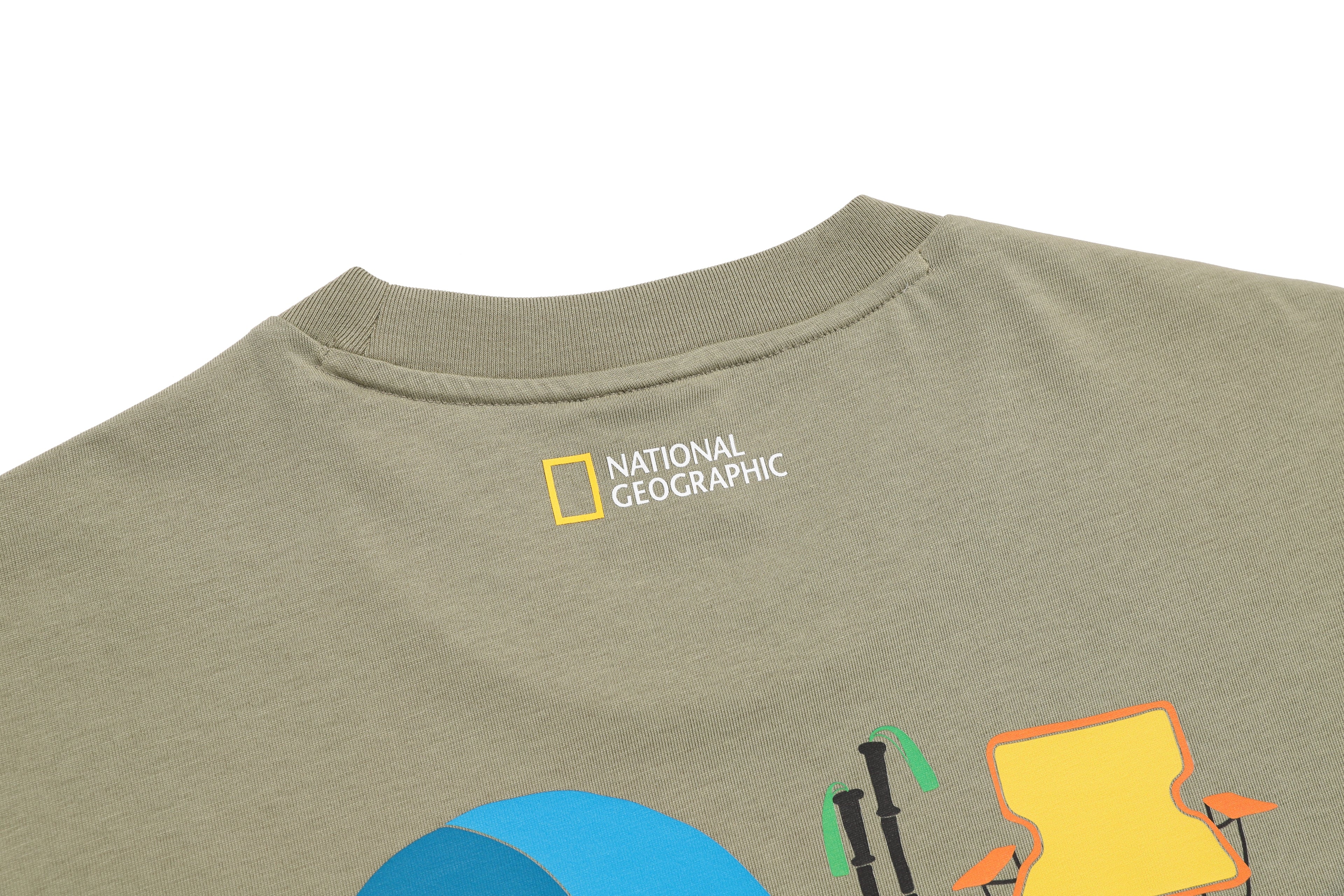 Unisex Camping Graphic T-Shirt- Lichen Khaki