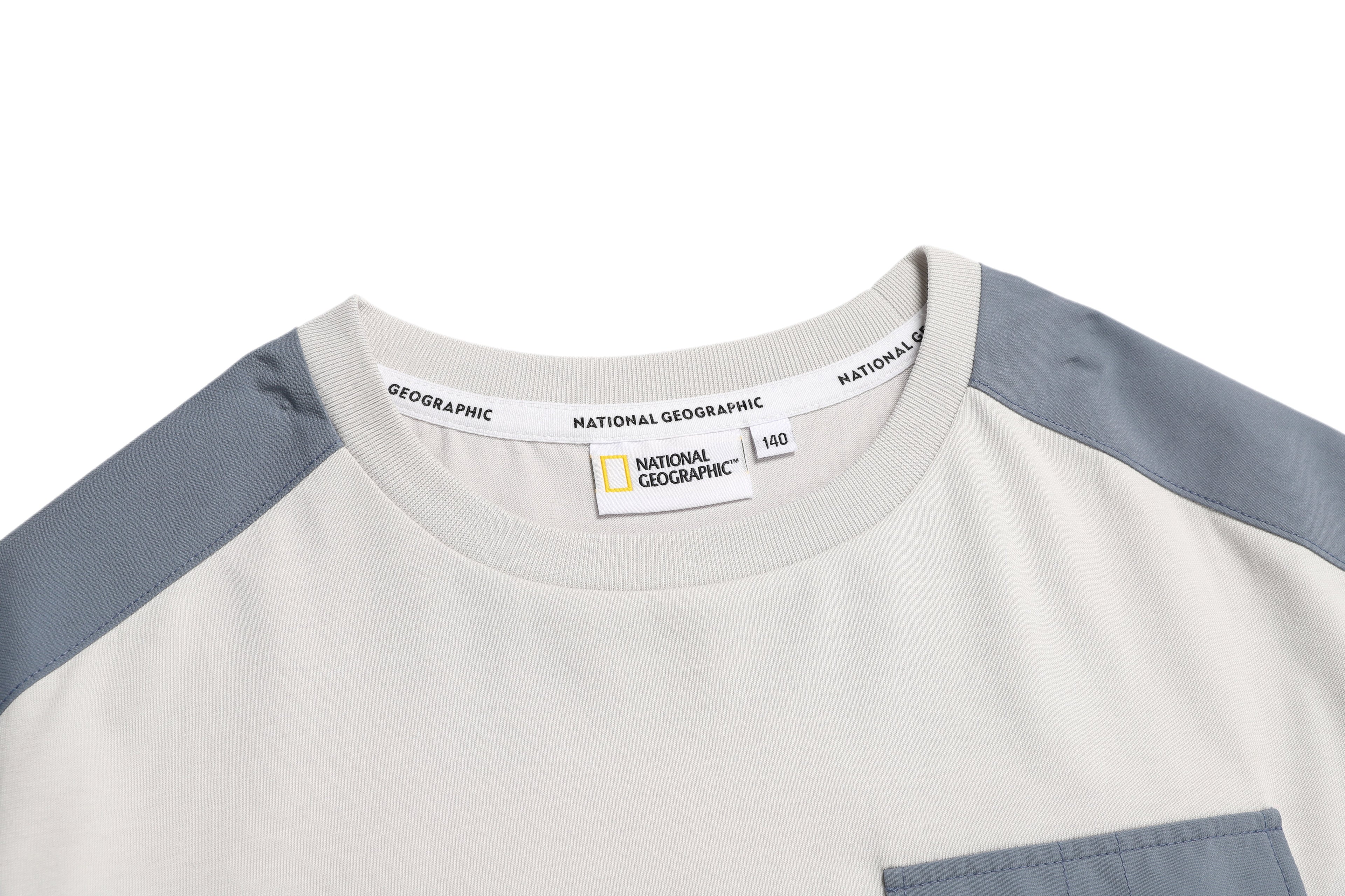 Kids T-Shirt W/ Pocket- Glacier Gray