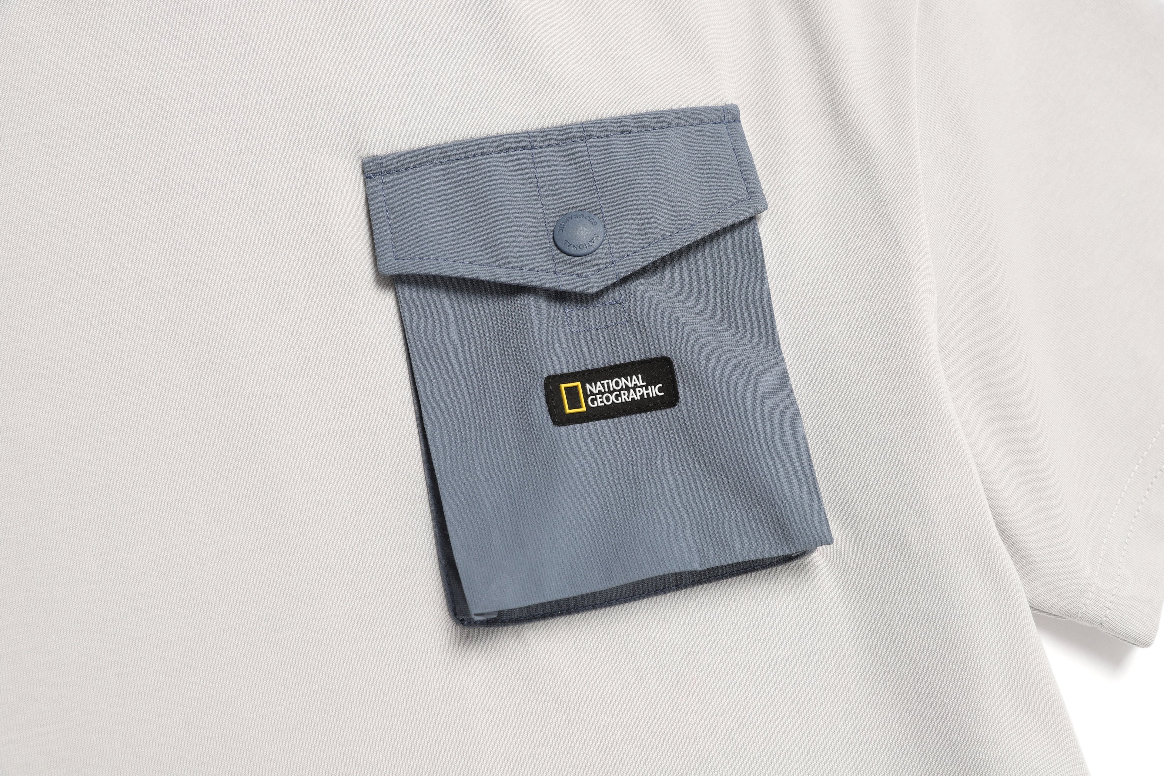 Kids T-Shirt W/ Pocket- Glacier Gray