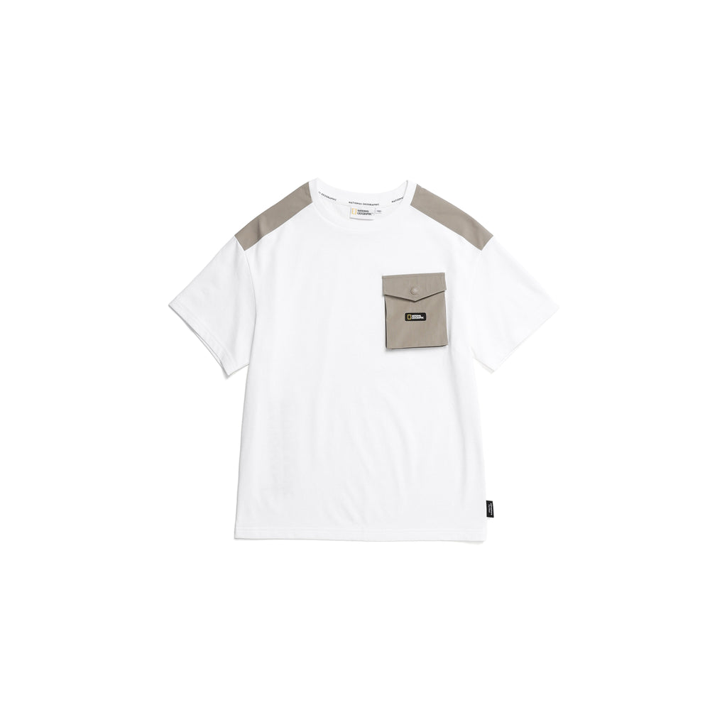 Kids T-Shirt With Pocket- White
