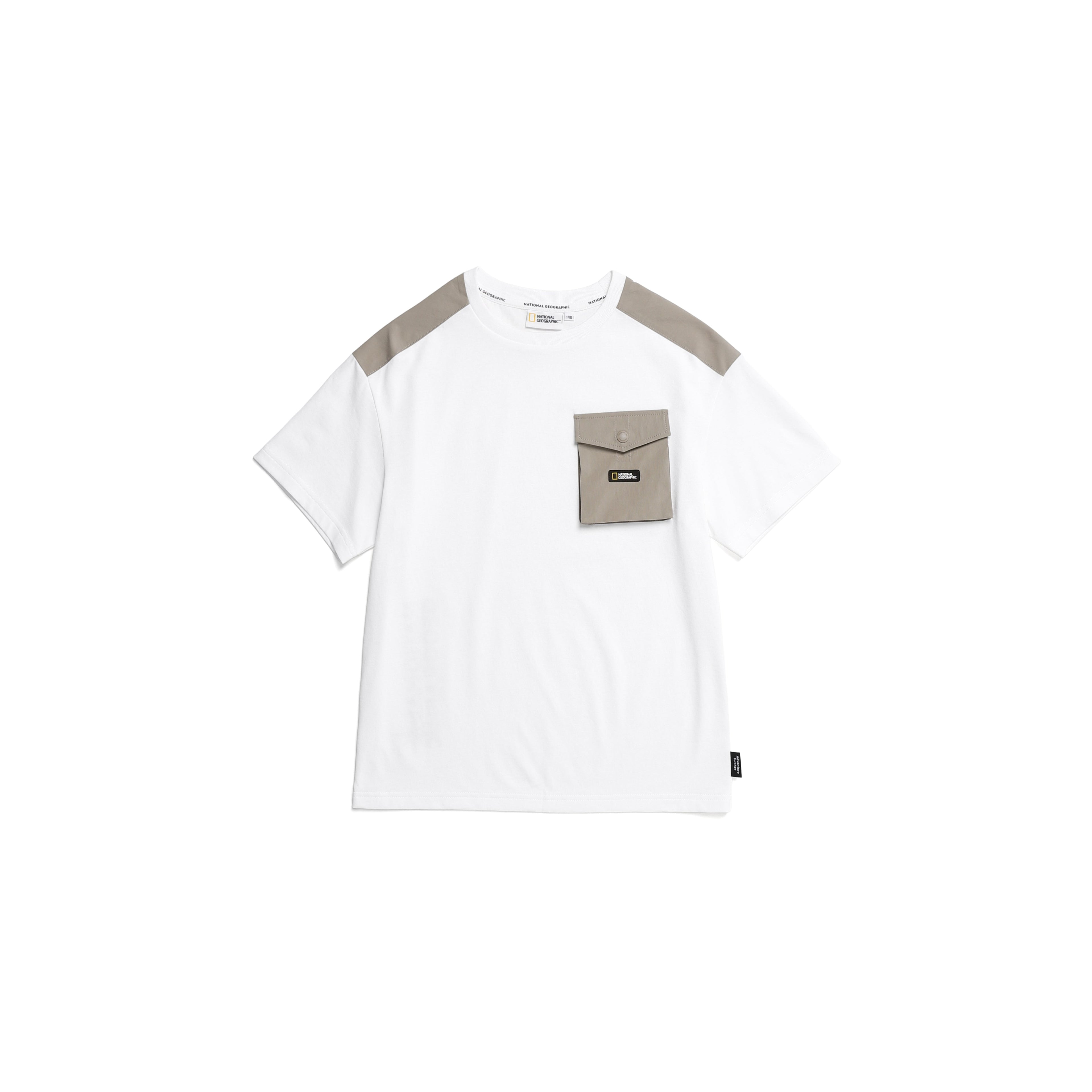 Kids T-Shirt With Pocket- White