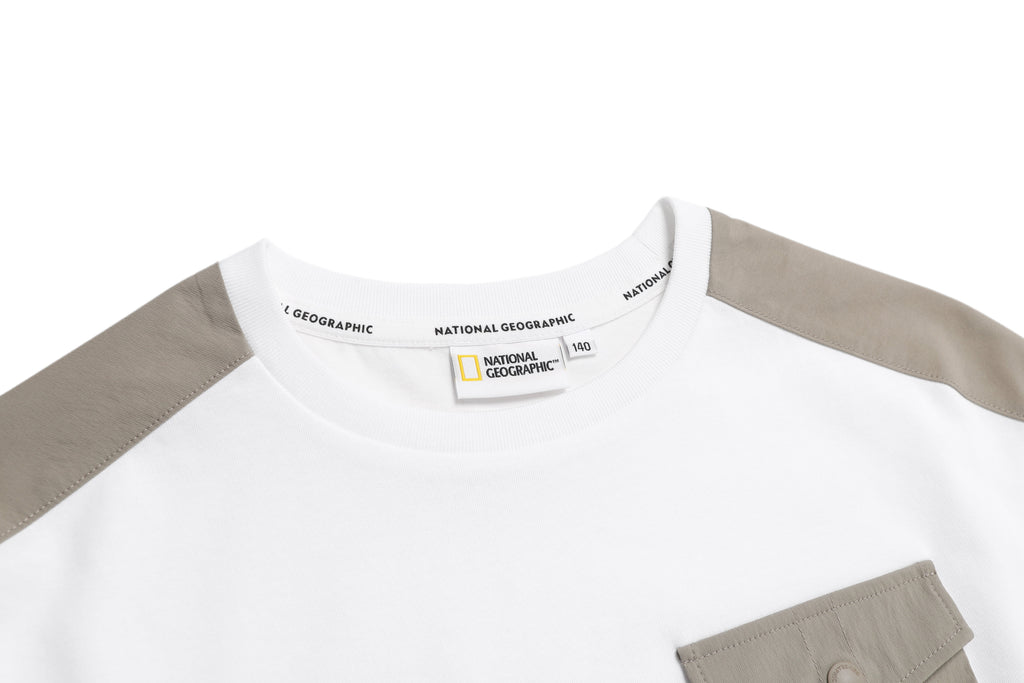 Kids T-Shirt With Pocket- White