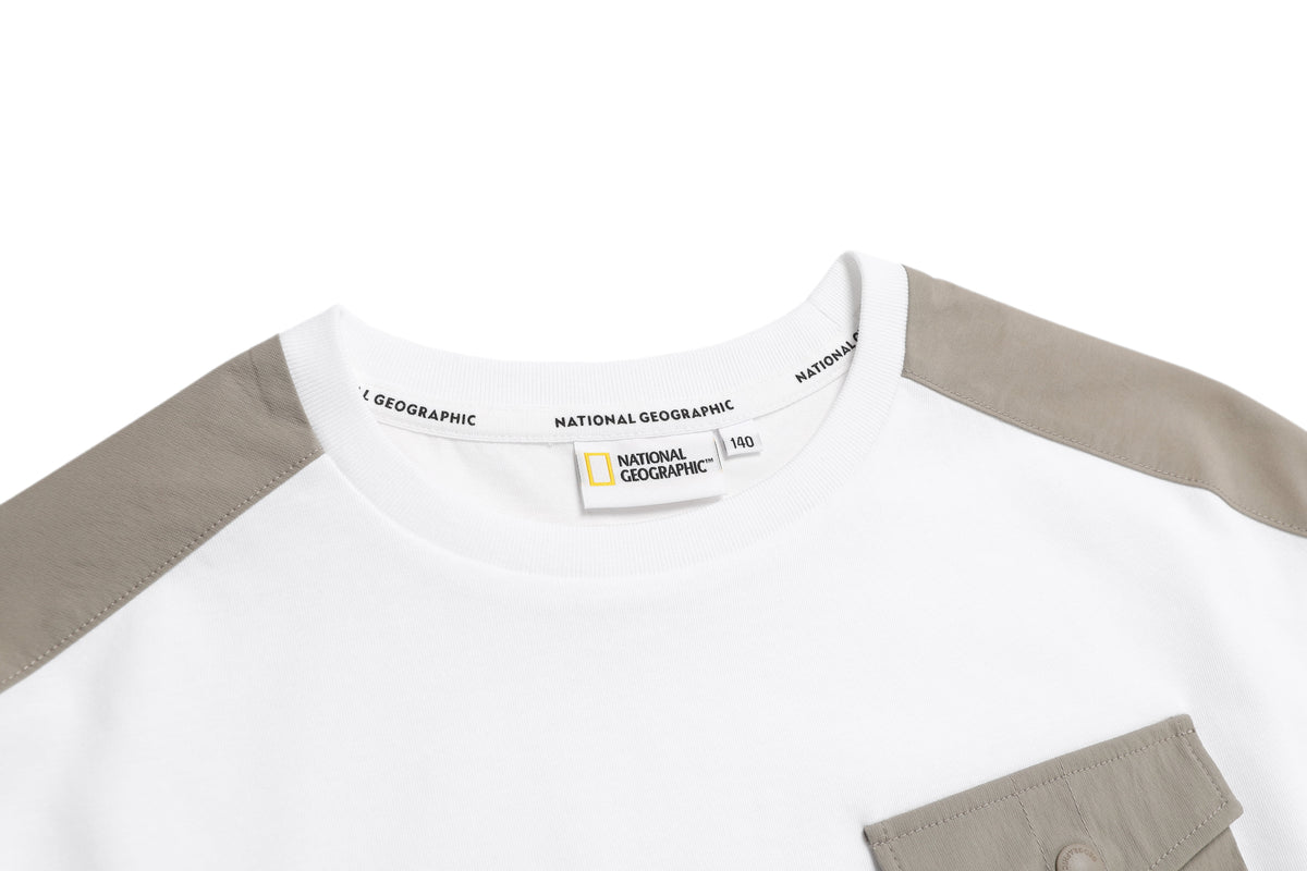 Kids T-Shirt With Pocket- White