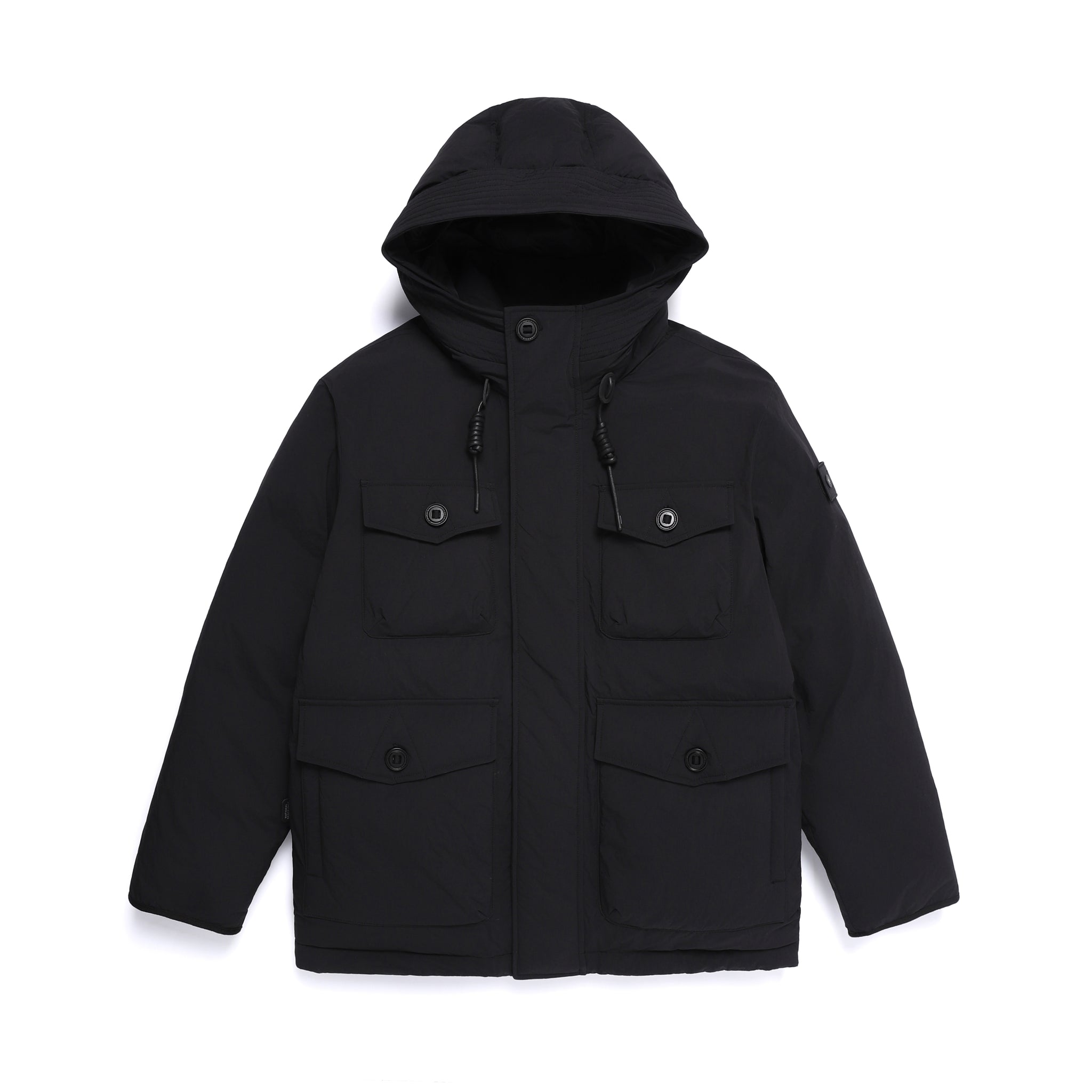 UNISEX NRN UTILITY HEAVY DOWN PUFFER JACKET- BLACK