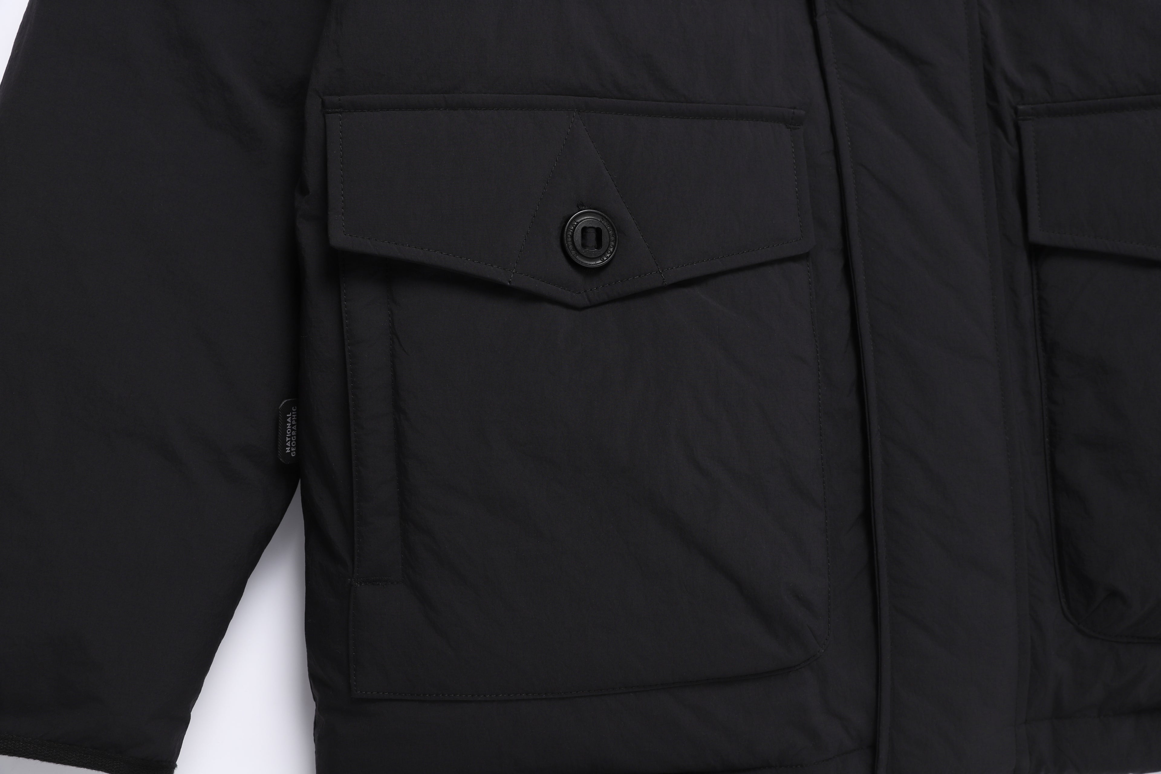 Unisex NRN Utility Heavy Down Puffer Jacket- Black