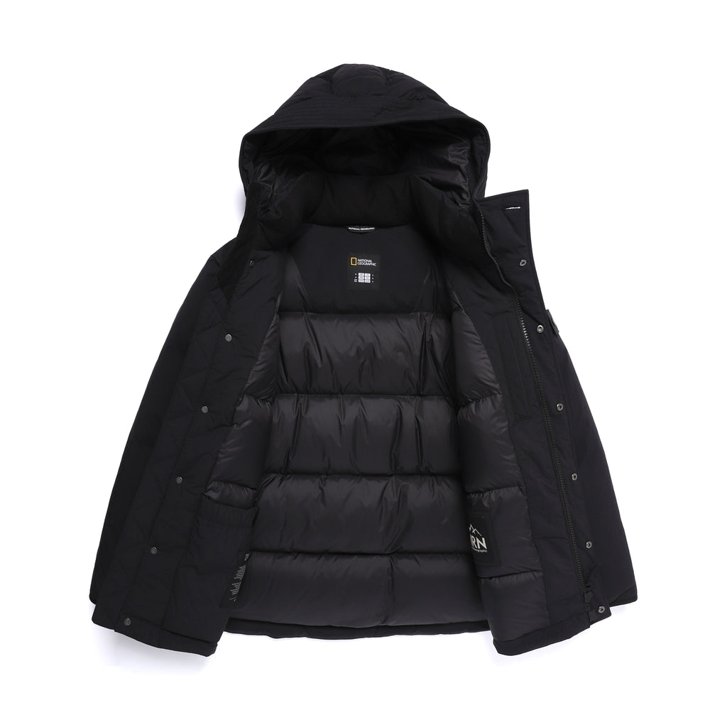Unisex NRN Utility Heavy Down Puffer Jacket- Black