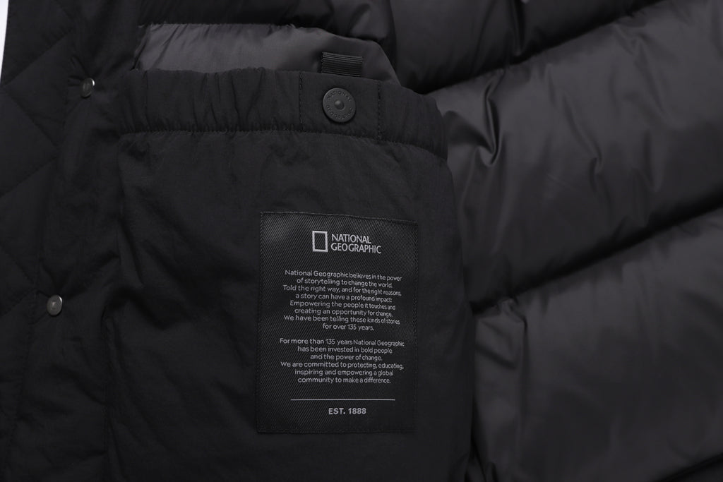 Unisex NRN Utility Heavy Down Puffer Jacket- Black