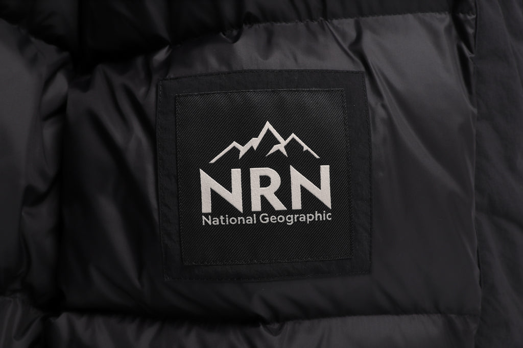 Unisex NRN Utility Heavy Down Puffer Jacket- Black