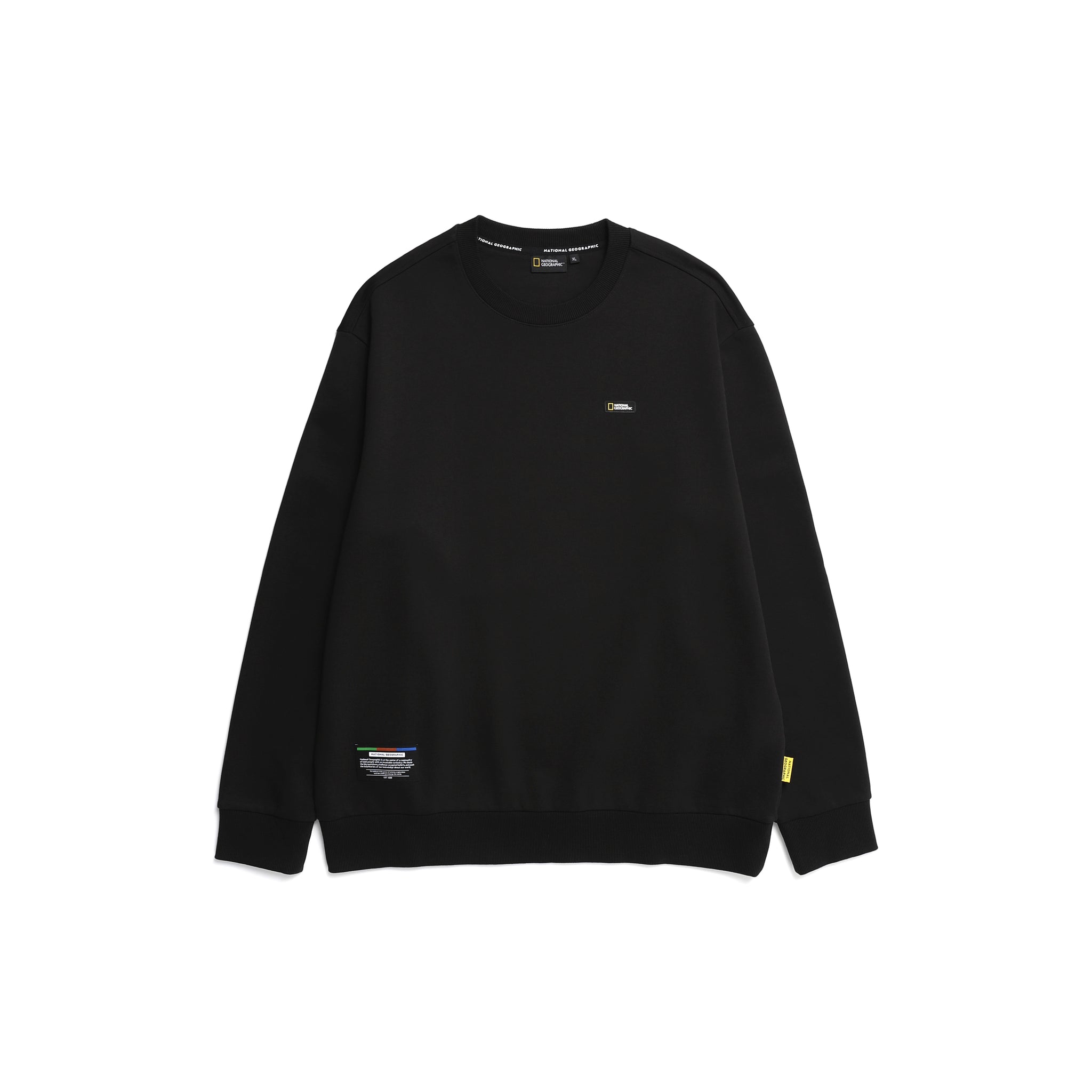 UNISEX FOLHAS BASIC SMALL LOGO SWEATSHIRT- CARBON BLACK