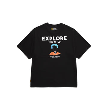 UNISEX "EXPLORE THE WILD" GRAPHIC TSHIRT- CARBON BLACK
