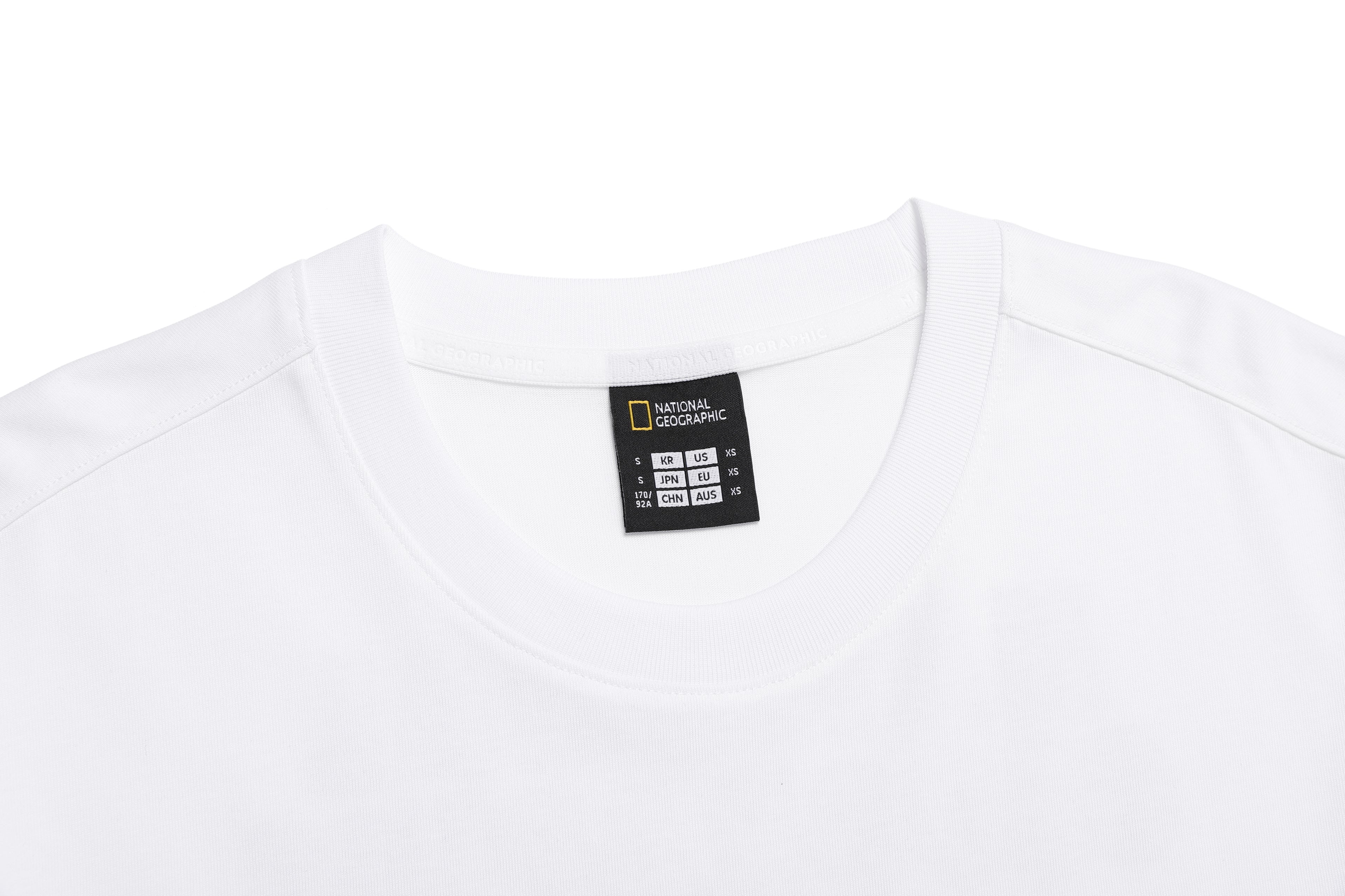 Unisex Semi-Over Fit Graphic H/Tee- White