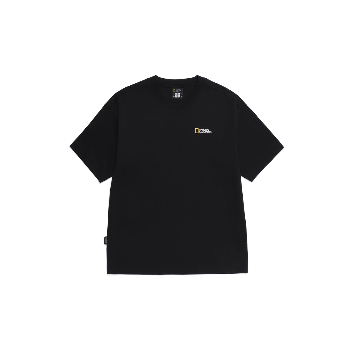 Unisex Semi-Over Fit Graphic H/Tee- Black