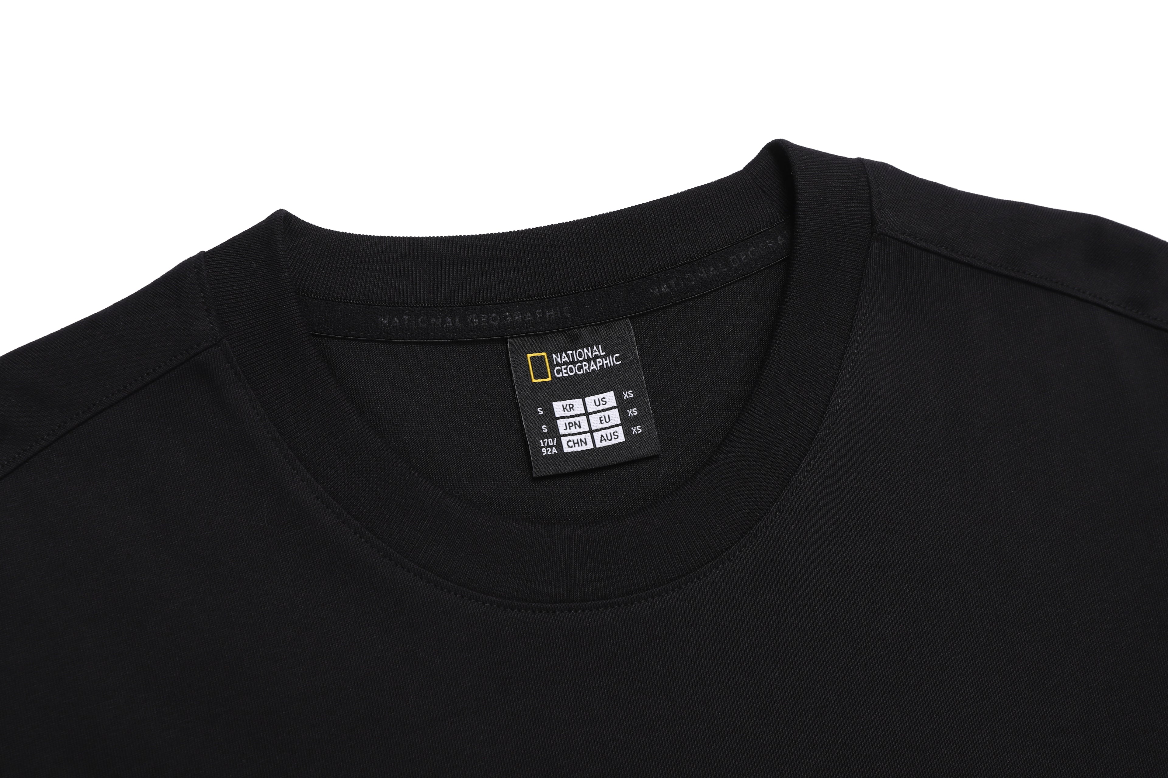 Unisex Semi-Over Fit Graphic H/Tee- Black