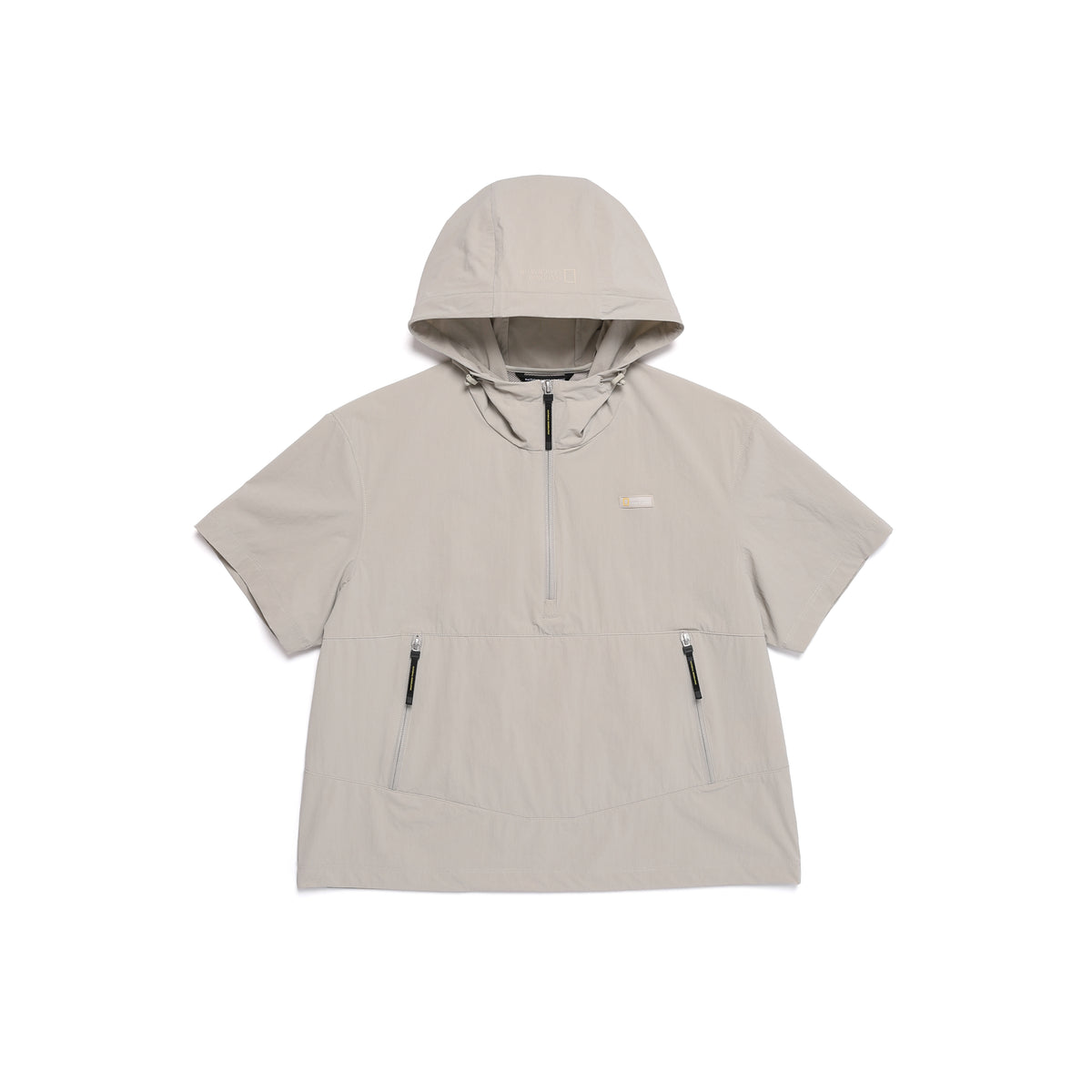 Unisex Adelie Light Woven Stretch Short Sleeves Anorak- Agate Grey