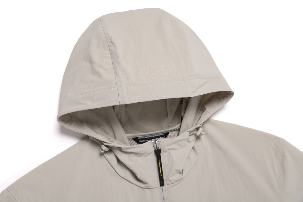 Unisex Adelie Light Woven Stretch Short Sleeves Anorak- Agate Grey