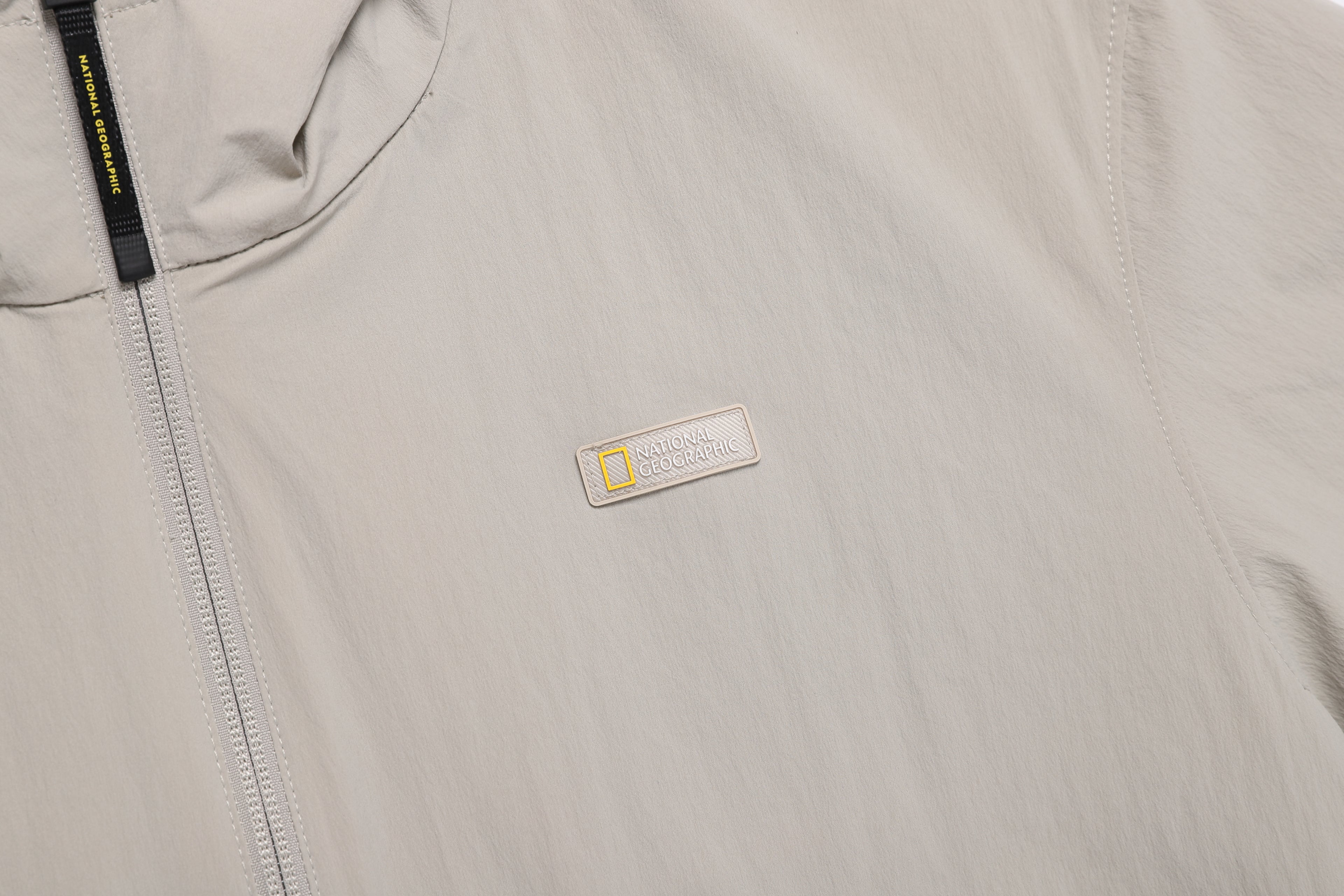 Unisex Adelie Light Woven Stretch Short Sleeves Anorak- Agate Grey