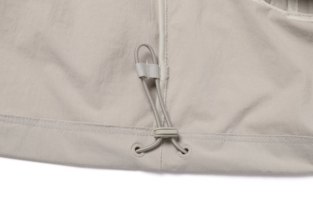 Unisex Adelie Light Woven Stretch Short Sleeves Anorak- Agate Grey