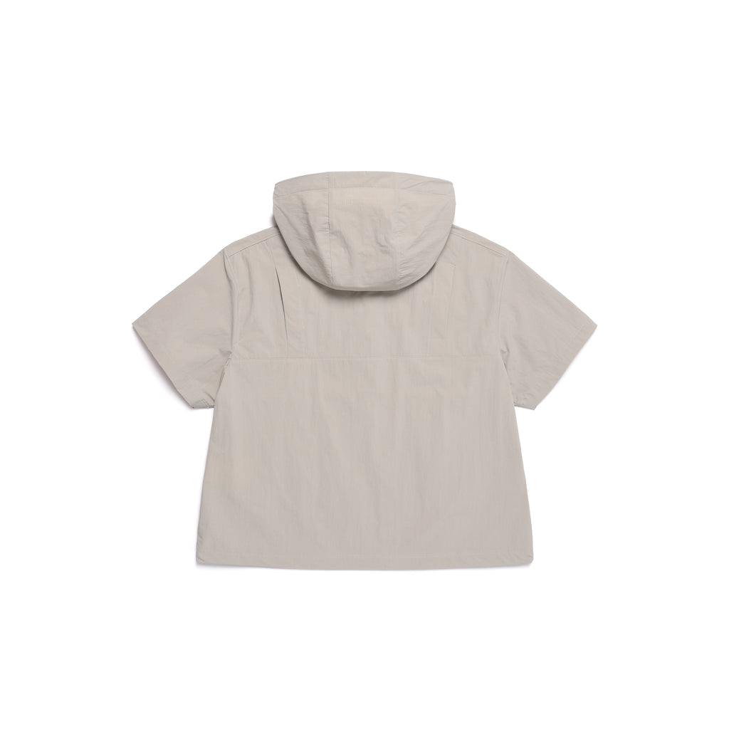 Unisex Adelie Light Woven Stretch Short Sleeves Anorak- Agate Grey