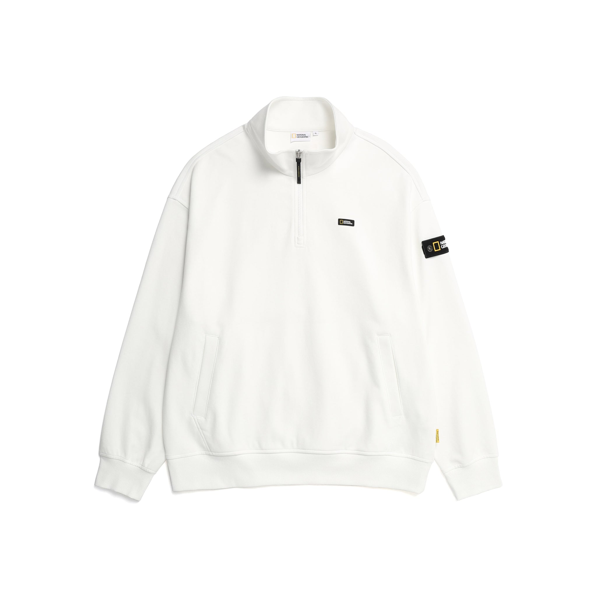 MEN'S HALFZIP SWEATSHIRT- IVORY