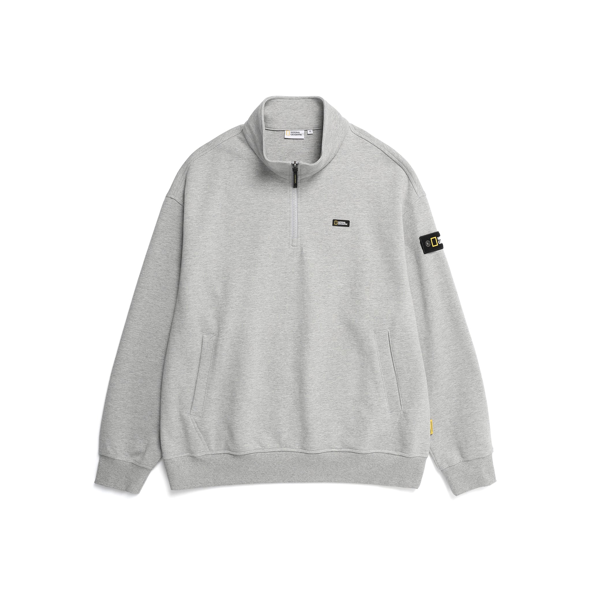 M' Semi-Overfit Half Zip-Up Sweatshirt