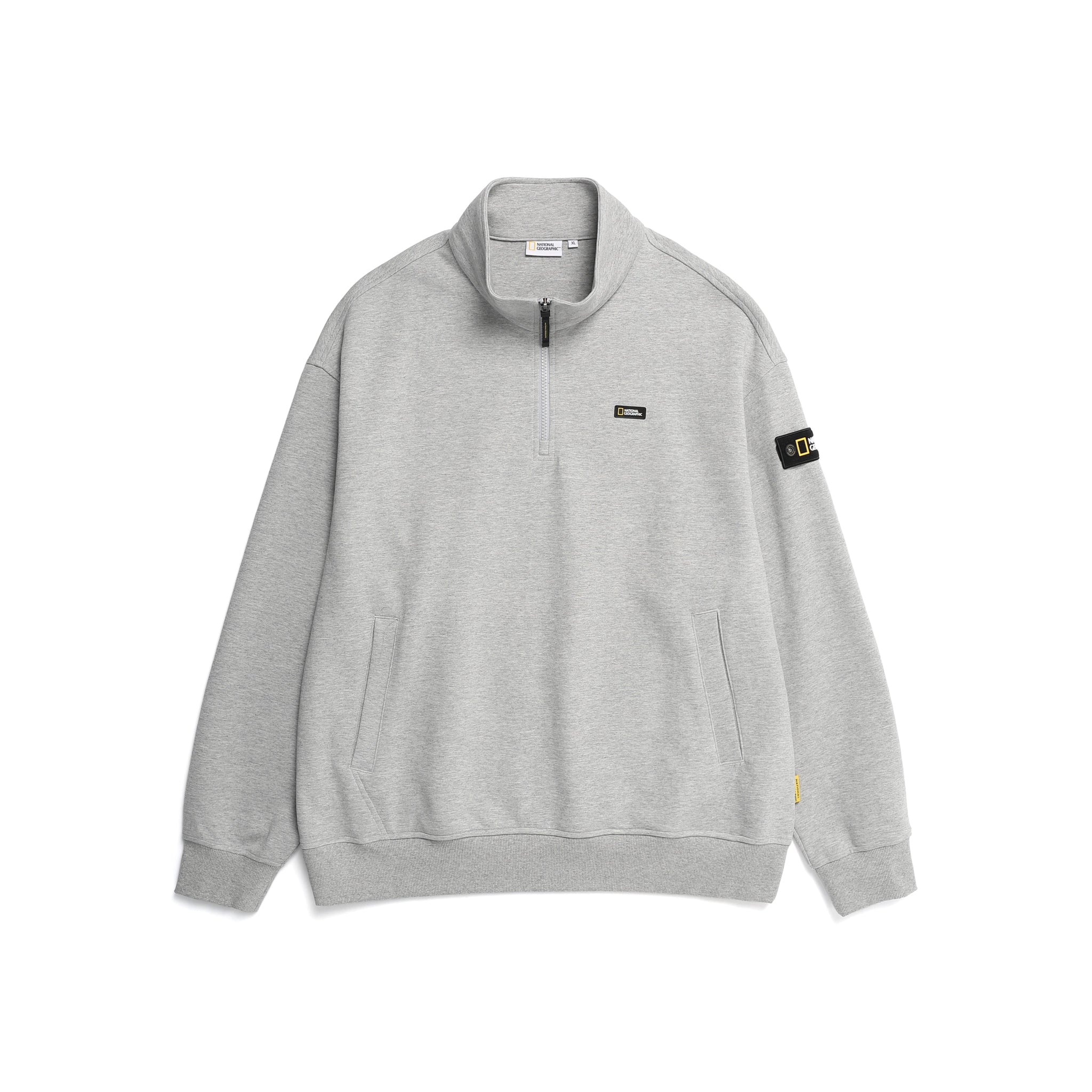 MEN'S HALFZIP SWEATSHIRT- GREY