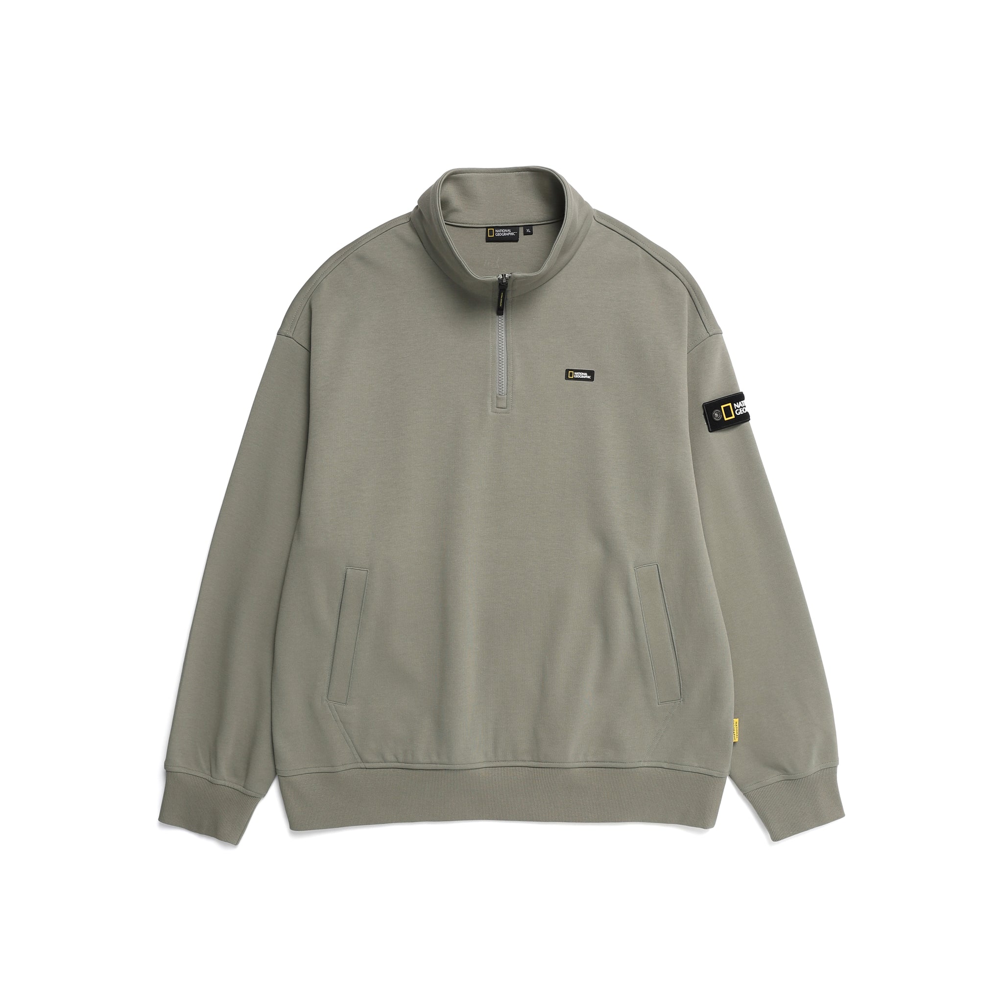 M' Semi-Overfit Half Zip-Up Sweatshirt