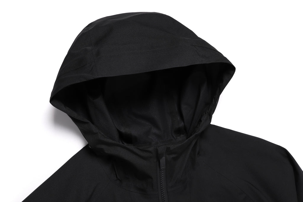 Unisex Europa Lightweight 3L Hooded Jacket- Carbon Black