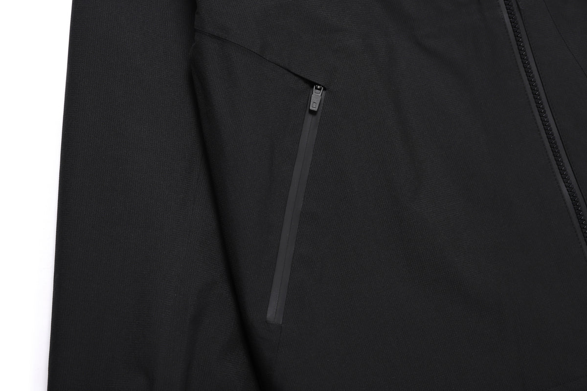 Unisex Europa Lightweight 3L Hooded Jacket- Carbon Black