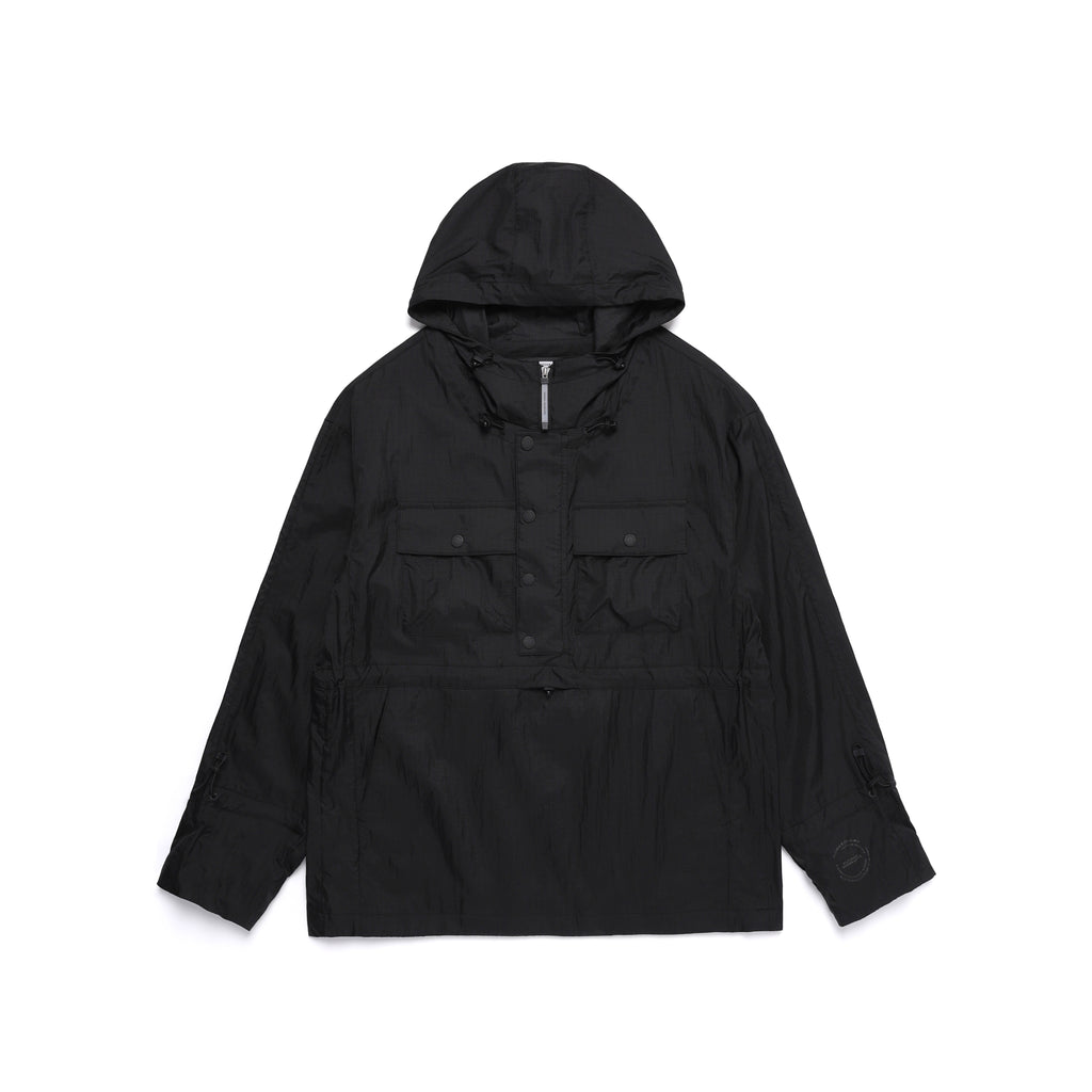 Unisex Nrn Out Pocket Shirring Hoodie Anorak- Carbon Black