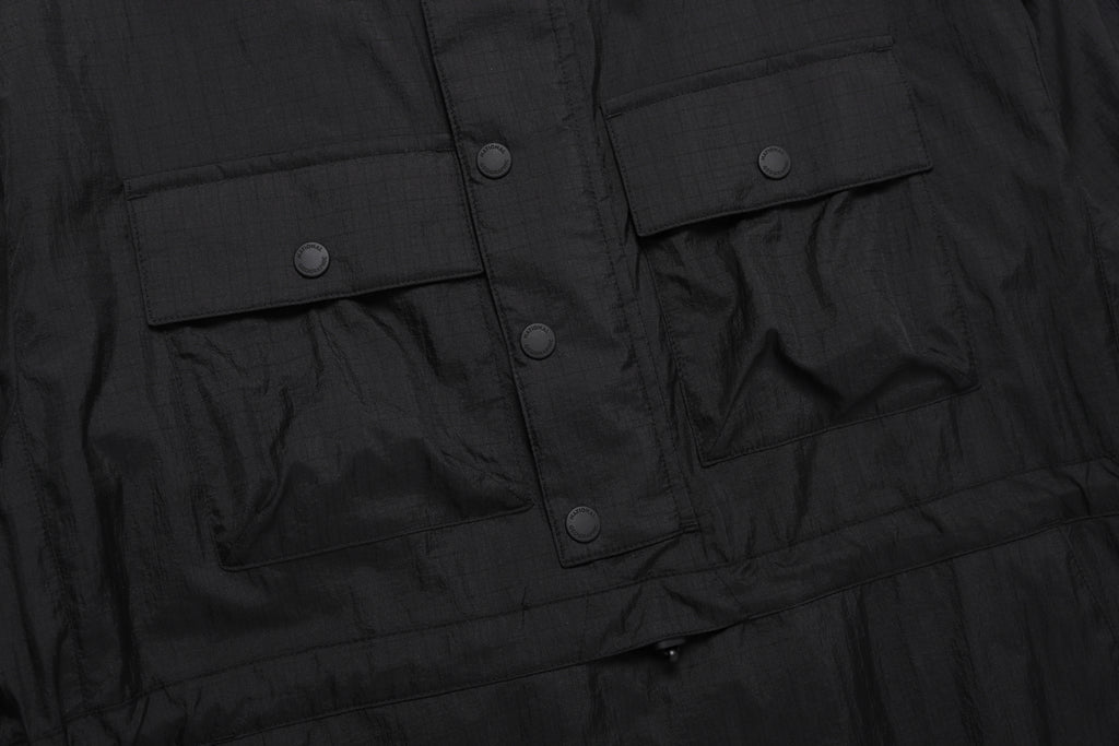 Unisex Nrn Out Pocket Shirring Hoodie Anorak- Carbon Black