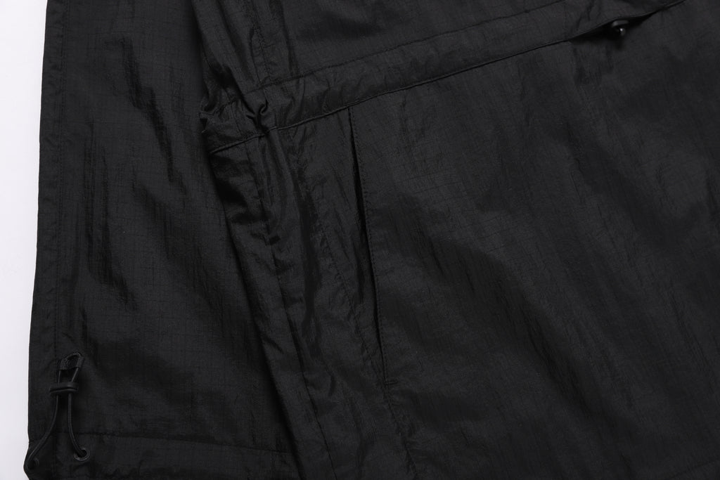 Unisex Nrn Out Pocket Shirring Hoodie Anorak- Carbon Black